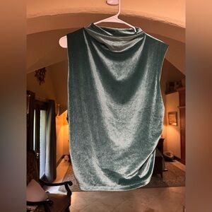 A New Day Deep Green Velvet Blouse